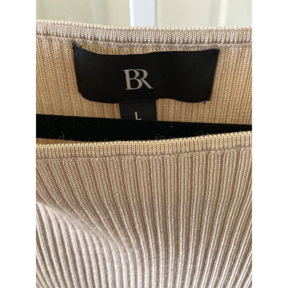 Banana Republic NWOT Sweater Boat Neck Oyster Beige Buttons Detail Large - Picture 7 of 8